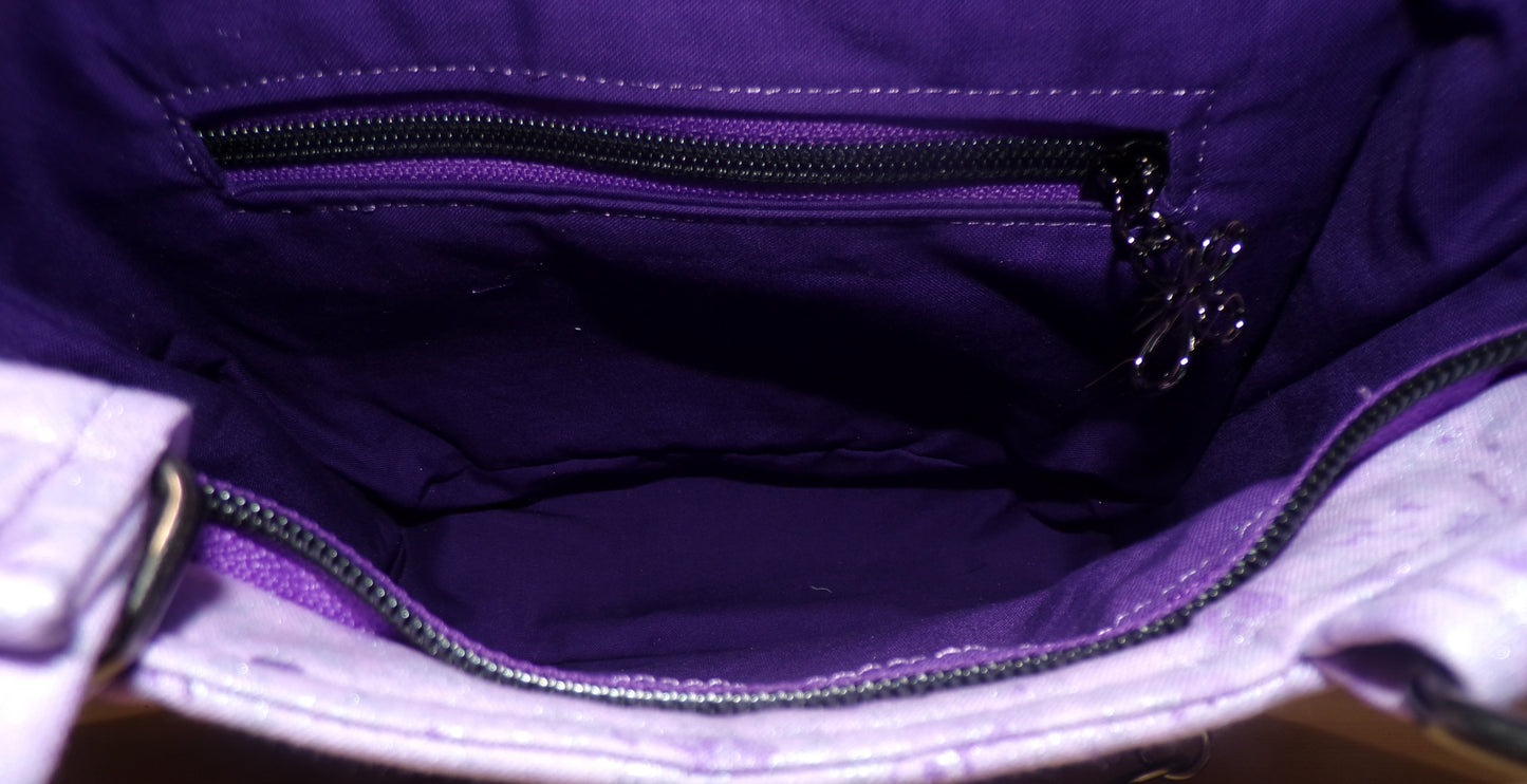 Purple Shimmer Butterfly Muse Handbag