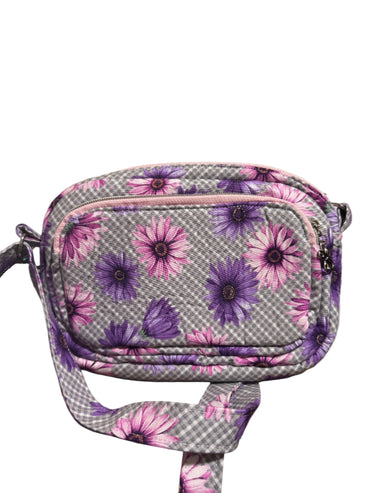 Grey Checker Floral Vibe Bag