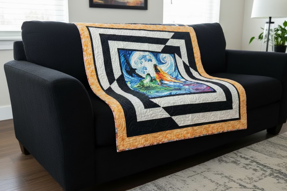 Moon Howling Quilt 69.5" x 76"