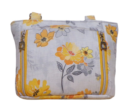 Floral Yellow/Grey Muse Handbag