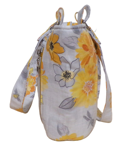 Floral Yellow/Grey Muse Handbag