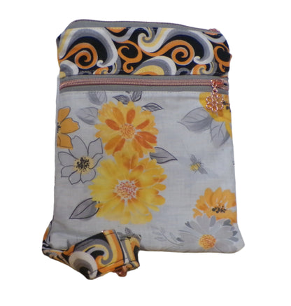 Grey and Yellow Daisy Sidemate Bag