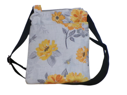Grey and Yellow Daisy Sidemate Bag
