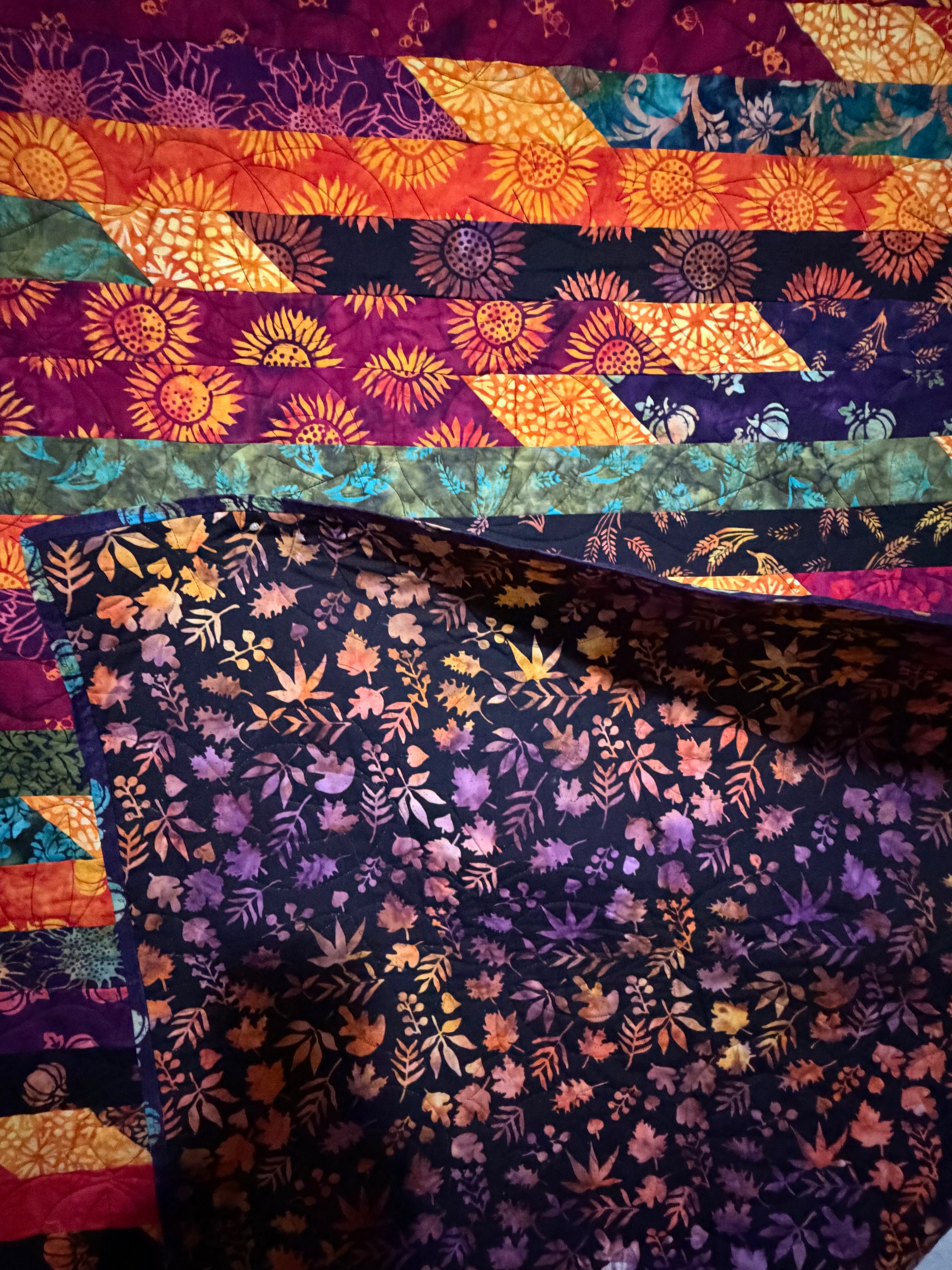 Harvest Batik 61 x 71 Quilt