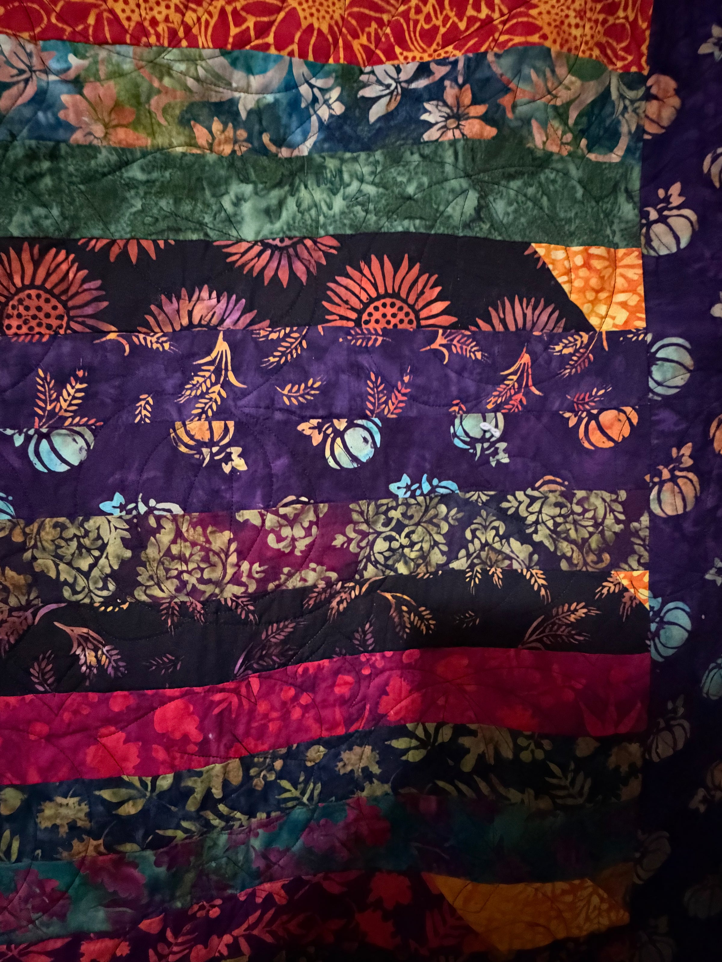 Harvest Batik 61 x 71 Quilt