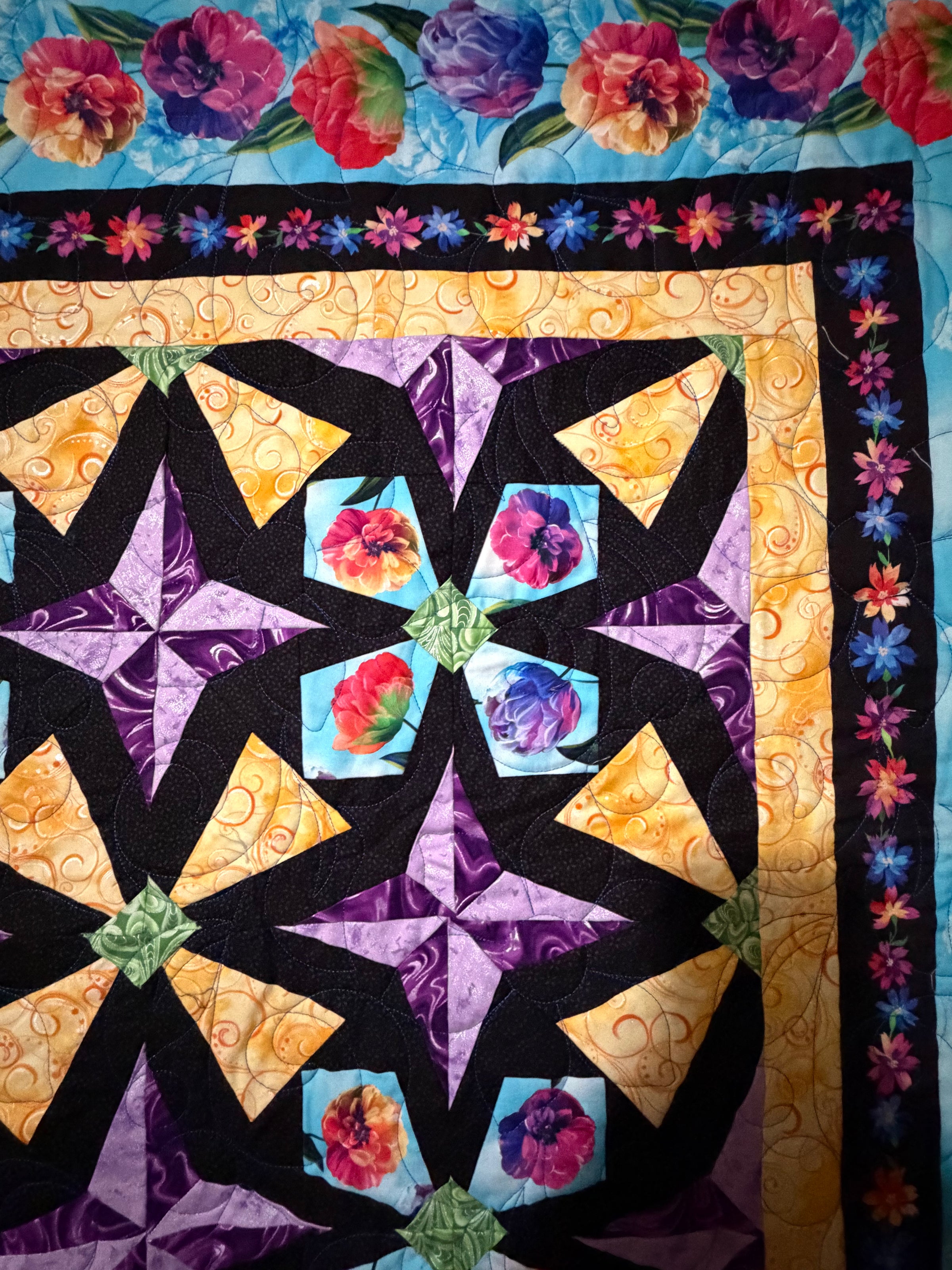 Kaleidoscope Garden 64 x 76 Quilt