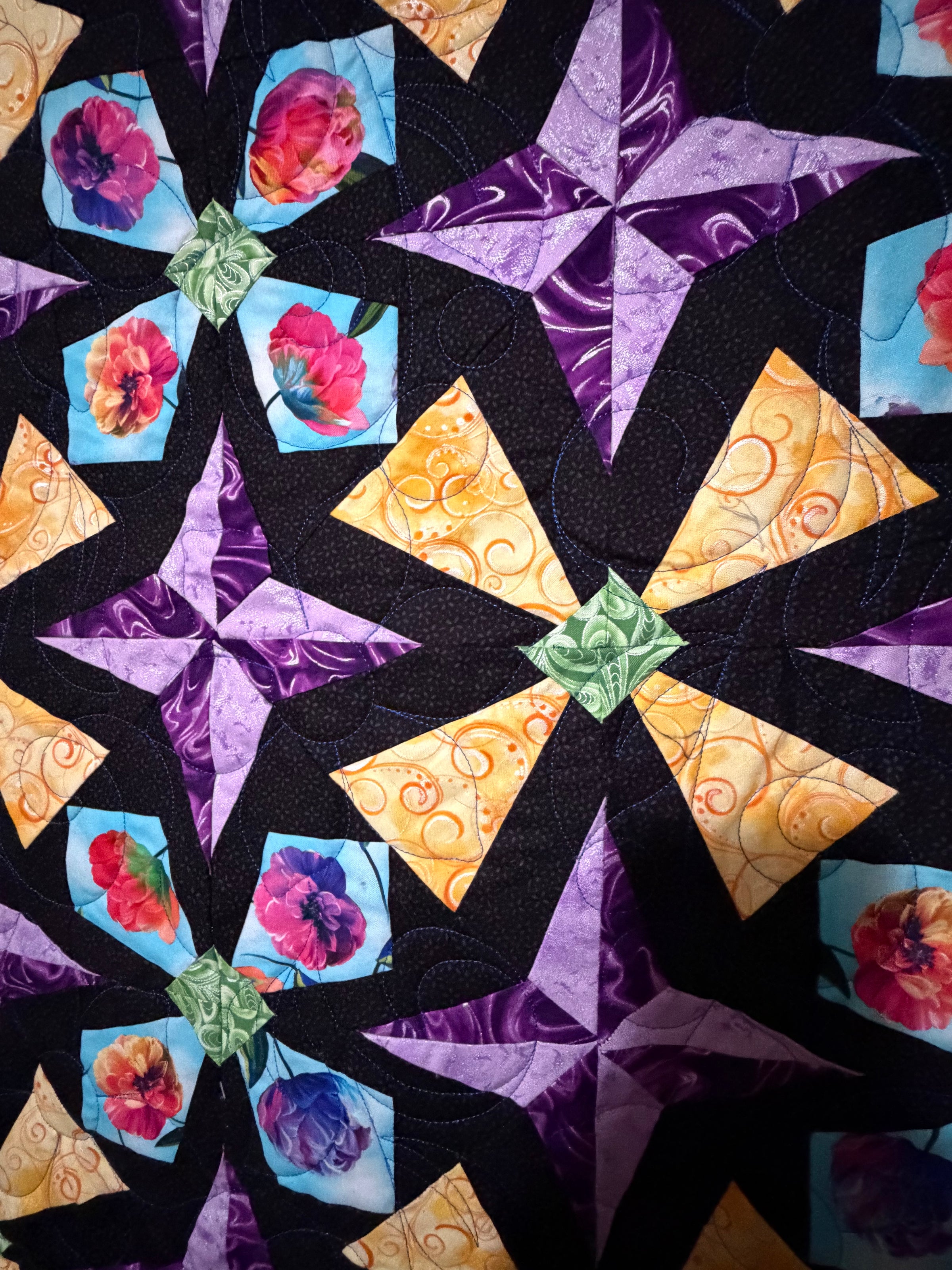 Kaleidoscope Garden 64 x 76 Quilt