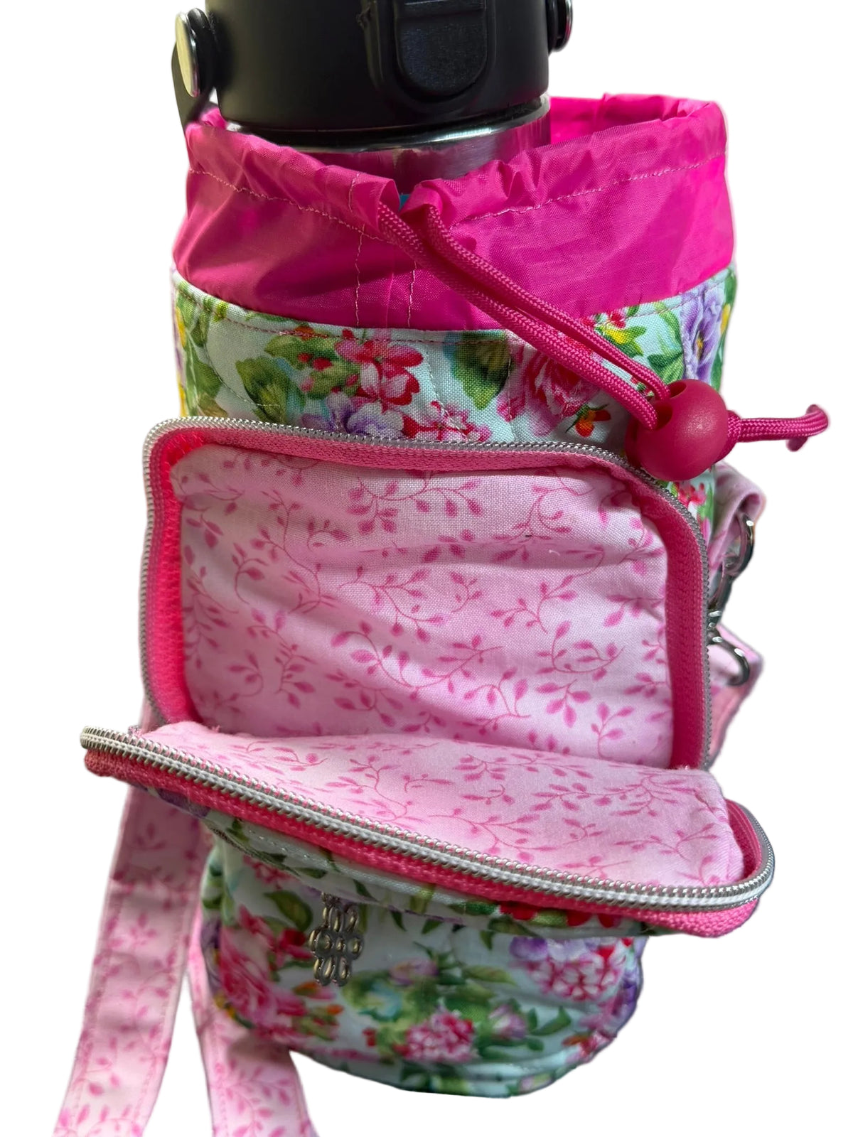 Peony Pop Flow Water Bottle Bag