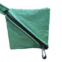 Sea Green Scrolls Coin/Gift Card Pouch 4"