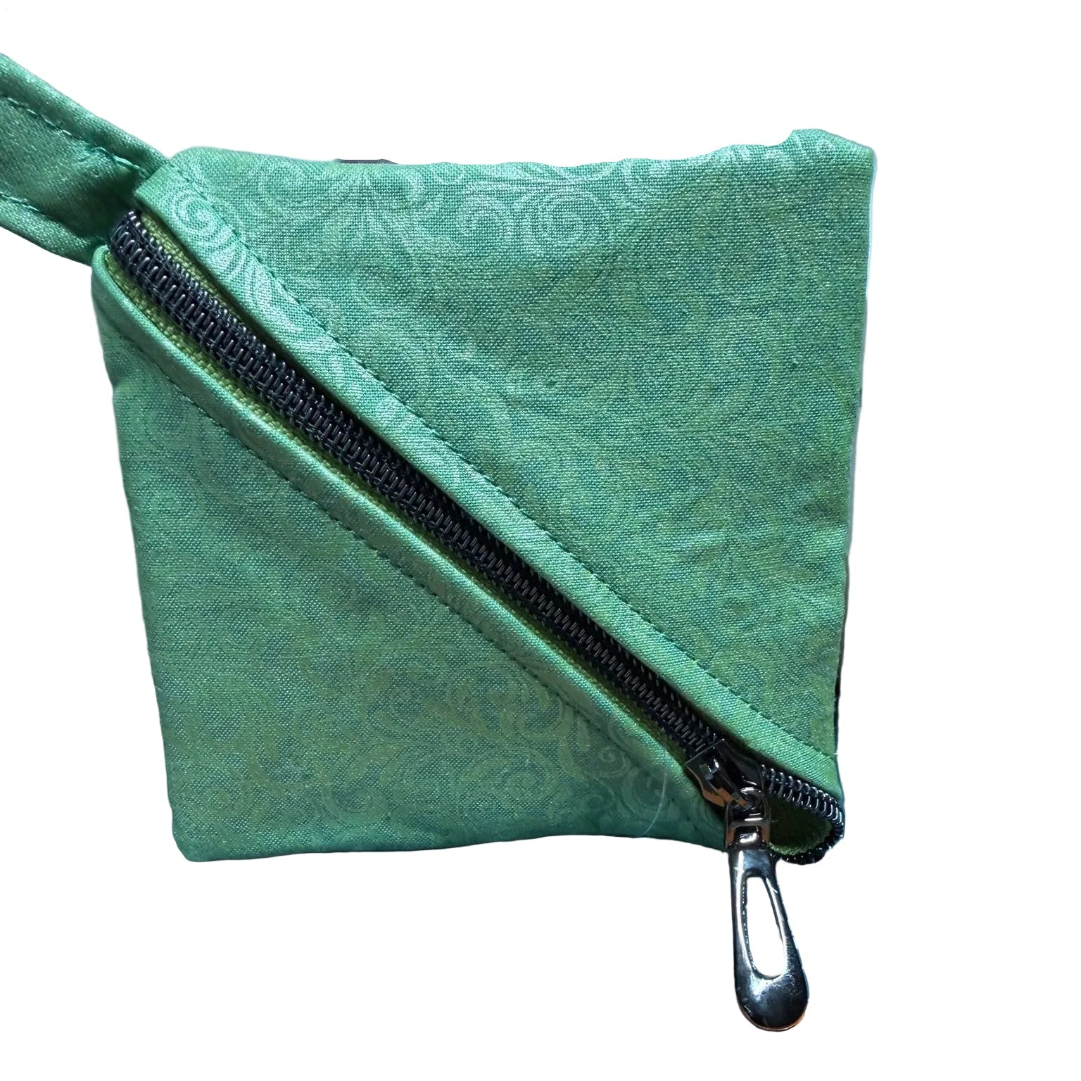 Sea Green Scrolls Coin/Gift Card Pouch 4"