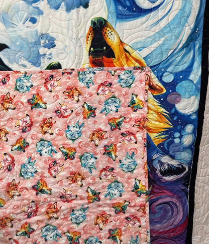 Moon Howling Quilt 69.5" x 76"