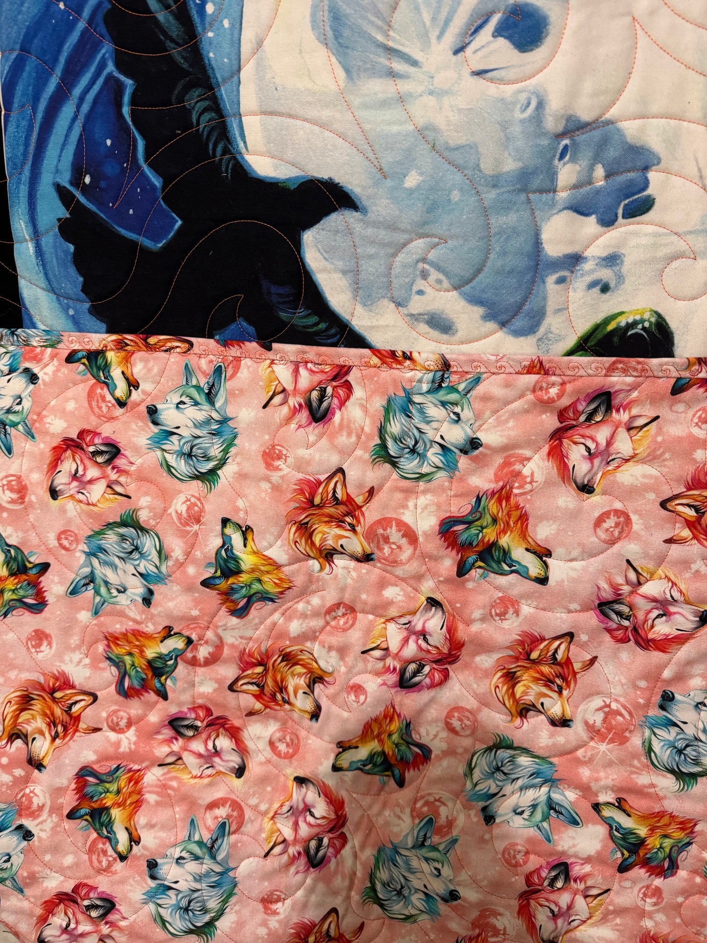 Moon Howling Quilt 69.5" x 76"